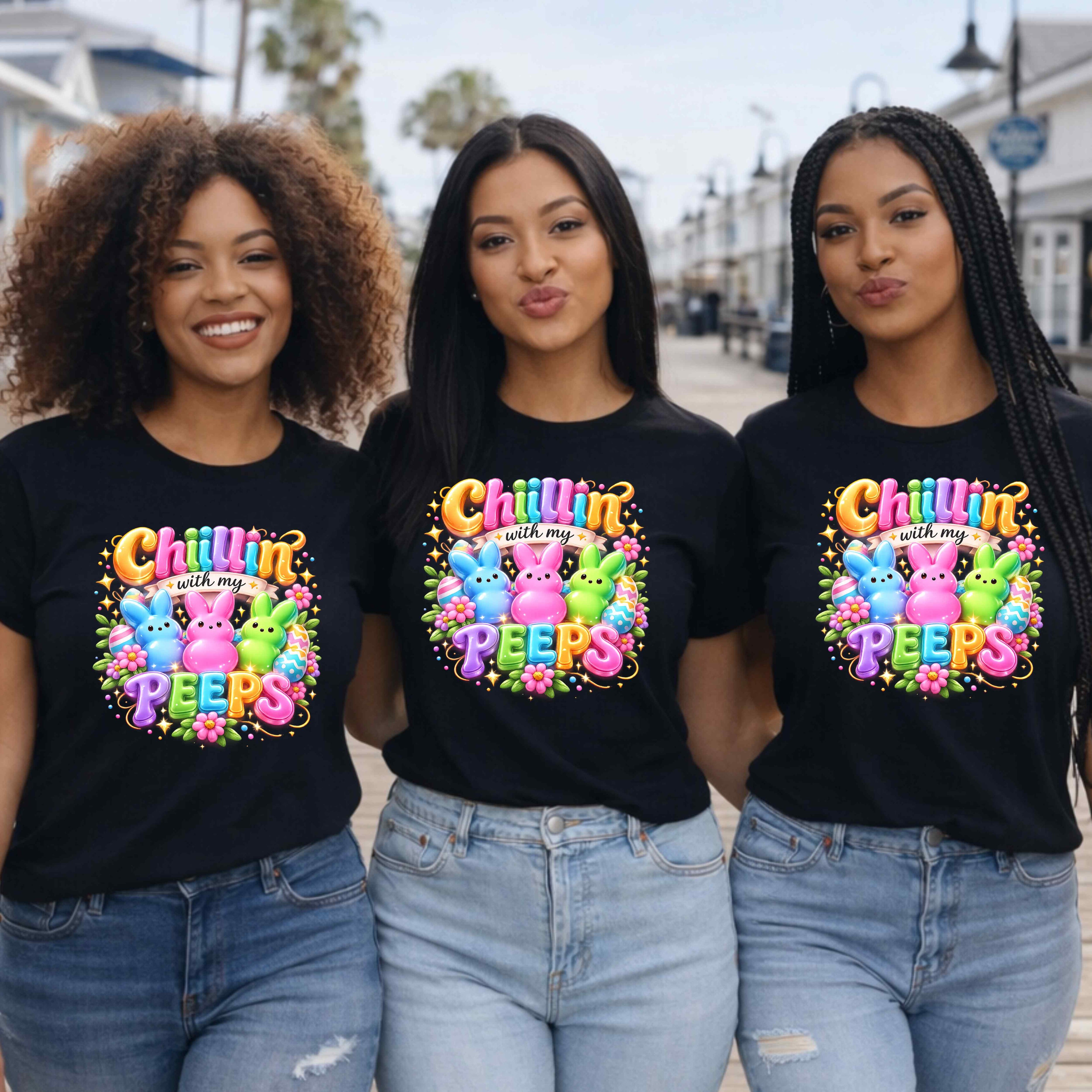 chilling with my Peeps Bella + Canvas Ladies Relaxed Jersey Short-Sleeve T-Shirt